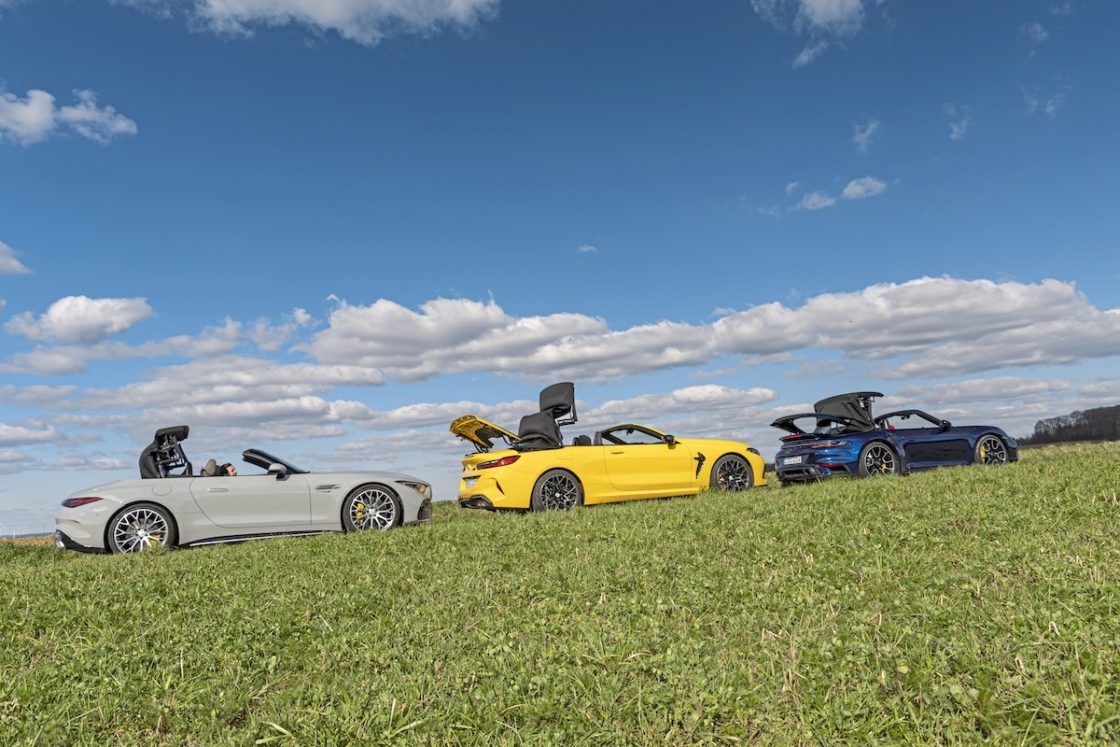 BMW M8 Competition Cabrio, Porsche 911 Turbo Cabriolet, Mercedes-AMG SL 63 4Matic+
